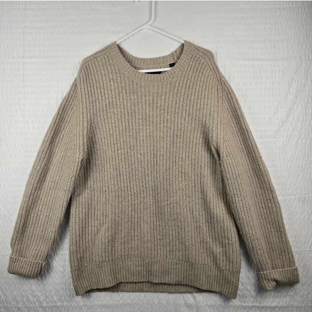 All Saints Taupe Crewneck Sweater